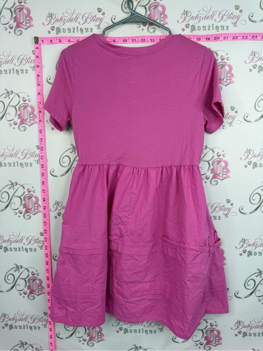 George Girls Pink Tiered Short Sleeve Dress - Picture 2 of 6